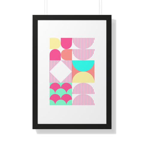 Bauhaus Yogi Framed Vertical Print Satu