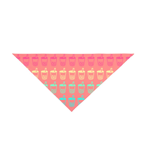 Mango Boba Pet Bandana – Bright, Tropical, and Perfect for Pets with Flair