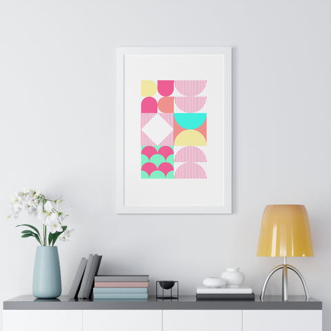 Bauhaus Yogi Framed Vertical Print Satu