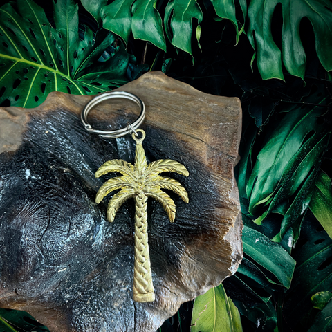 Handmade Bali Brass Palm Tree Key Chain