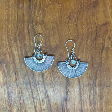 BALI SANTI SILVER + TOPAZ EARRINGS